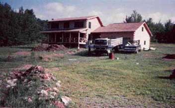 log home construction