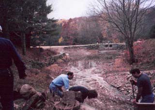 working in the mud