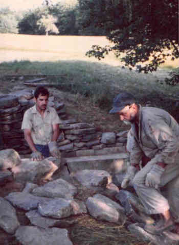 Dad and Ray working